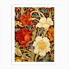 Victorian Floral Wallpaper 2 Art Print