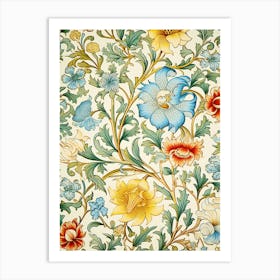 Floral Wallpaper 206 Art Print