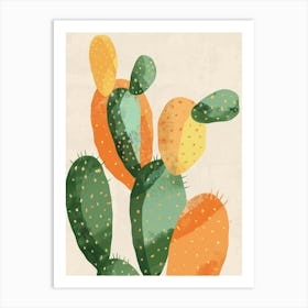 Crown Of Thorns Cactus Minimalist Abstract 4 Art Print