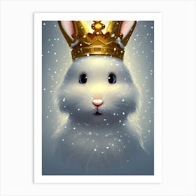 Rabbit In A Crown Art Print