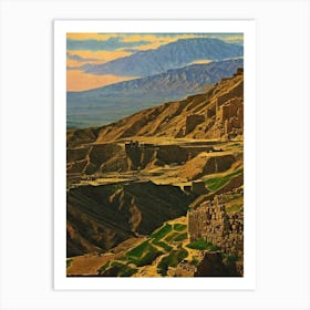 Masada National Park Israel Vintage Poster Art Print