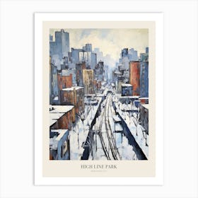 Winter City Park Poster High Line Park New York City 5 Art Print