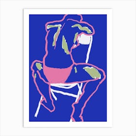 Woman Sitting On A Chair Art Print