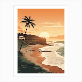 Bathsheba Beach Barbados At Sunset Golden Tones 4 Art Print