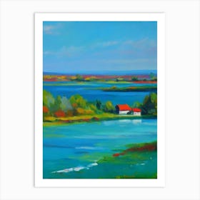 Réunion National Park France Blue Oil Painting 1  Art Print