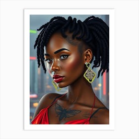 Afro-American Women Portrait Art Print