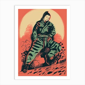 Samurai Illustration 10 Art Print