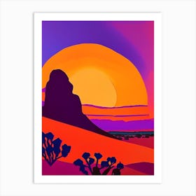 Desert Abstract Sunset Art Print