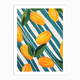 Mango Fruit Summer Illustration 3 Art Print