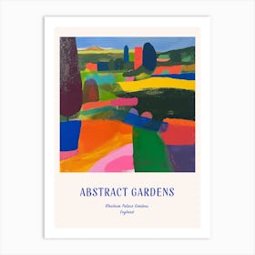 Colourful Gardens Blenheim Palace Gardens England 1 Blue Poster Art Print