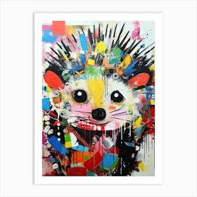 Wildlife Abstractions: Hedgehog Graffiti Art Print