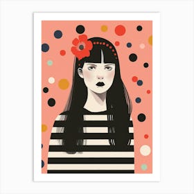 Polka Dot Girl 5 Art Print