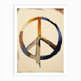 World Peace 1, Symbol Abstract Painting Art Print