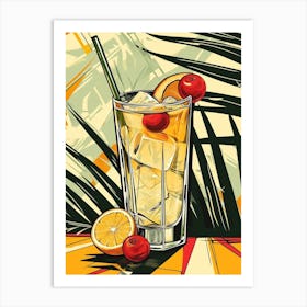 Art Deco Long Island Iced Tea 2 Art Print