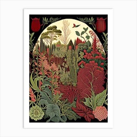 Red Butte Garden, Usa Vintage Botanical Art Print