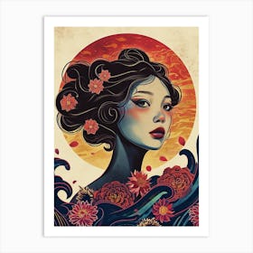 Asian Girl Art Print