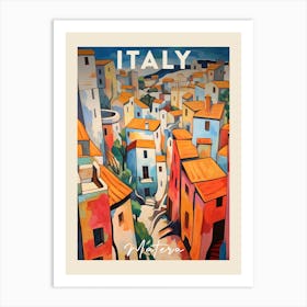 Matera Italy 2 Fauvist Painting Travel Poster Art Print