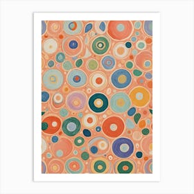 Abstract Pastel Circles 1 Art Print