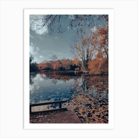 Autumn Fall Relaxing Lake Art Print