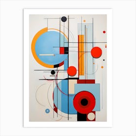 Abstract Painting With Circles And Lines 2 Art Print