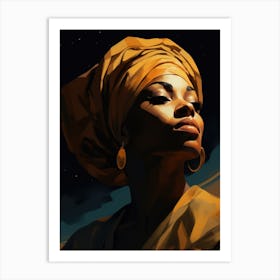 African Woman In A Turban 17 Art Print