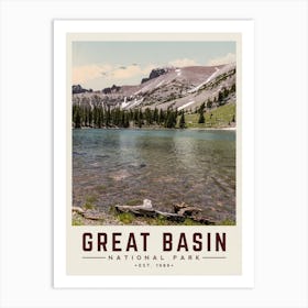 Great Basin Minimalist Travel Poster Art Print