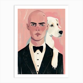 Man With A Dog Art Print