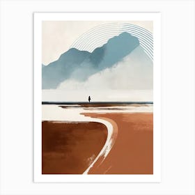 Clouds Becoming Mountains - Abstract Minimal Boho Beach Art Print