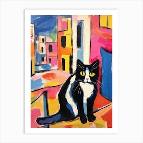 Painting Of A Cat In Istanbul Turkey 2 Art Print