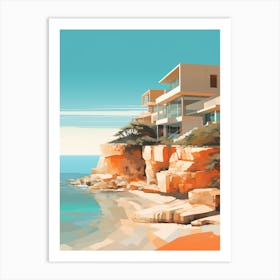 Art Hyams Beach Australia Mediterranean Style Illustration 1 Art Print