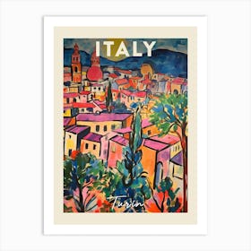 Turin Italy 4 Fauvist Painting Travel Poster Art Print