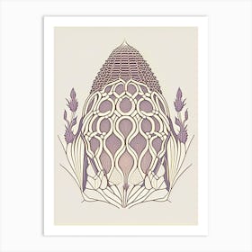 Liliac Beehive 3 Vintage Art Print