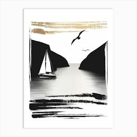 Sailboat In The Sea 2 Art Print