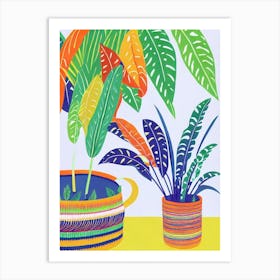 Zz Plant Eclectic Boho Art Print