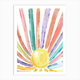 Retro Sunshine Symbol Art Print