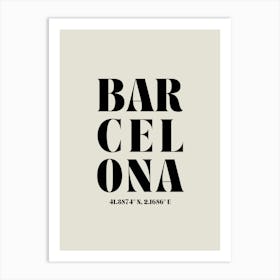 Neutral Barcelona Travel Art Print