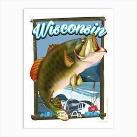 Wisconsin Bass Art Print