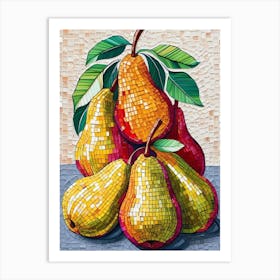 Mosaic Pears 1 Art Print