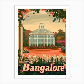 Aihrgdesign A Classic 1960s Travel Poster For Bangalore Art Print