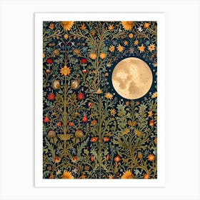 William Morris Moonlight In The Garden 3 Art Print