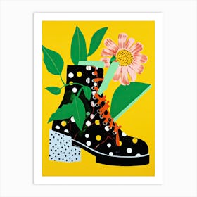 Floral Fantasy on Footwear Canvases Art Print