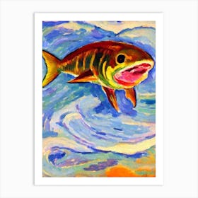 Cookie Cutter Shark II Matisse Inspired Art Print