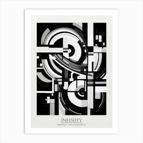 Infinity Abstract Black And White 5 Poster Art Print