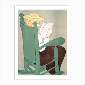 Woman Reading In A Rocking Chair (1899), Edward Penfield Art Print
