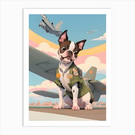 Boston Terrier-Reimagined 40 Art Print