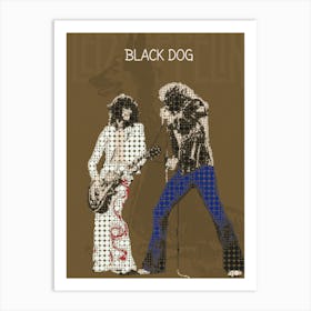 Black Dog Led Zeppelin Art Print