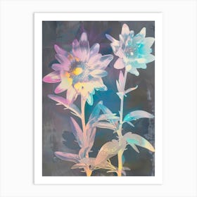 Iridescent Flower Edelweiss 3 Art Print