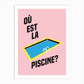 Pink Gcse French Typographic Art Print