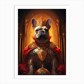 French Bulldog King 2 Art Print