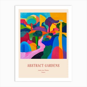 Colourful Gardens Jardin Des Plantes France 2 Red Poster Art Print